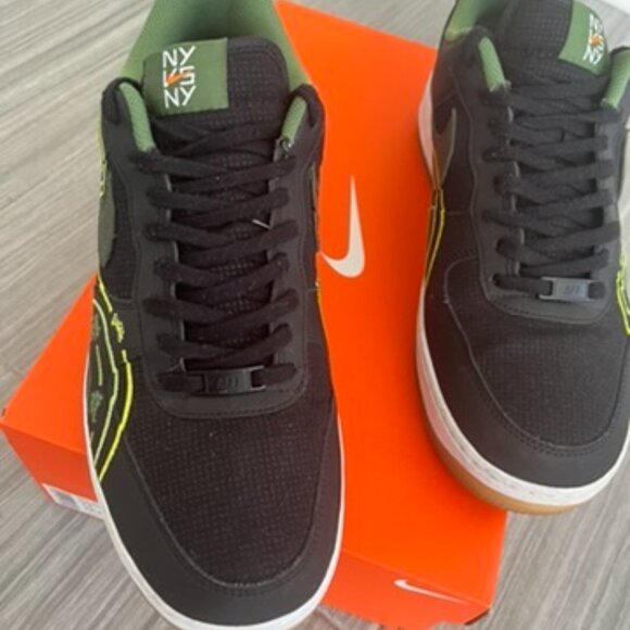 Nike Air Force 1 \'07 LV8 Men\'s Sizes NY vs NY Black White Green Gum DV2123-001 main image 11